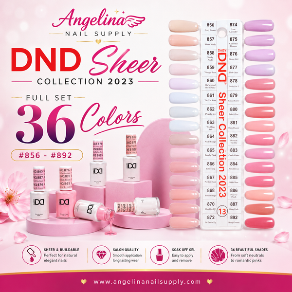 DND13 Sheer Collection (Full Set 36 Colors #856 - #892)