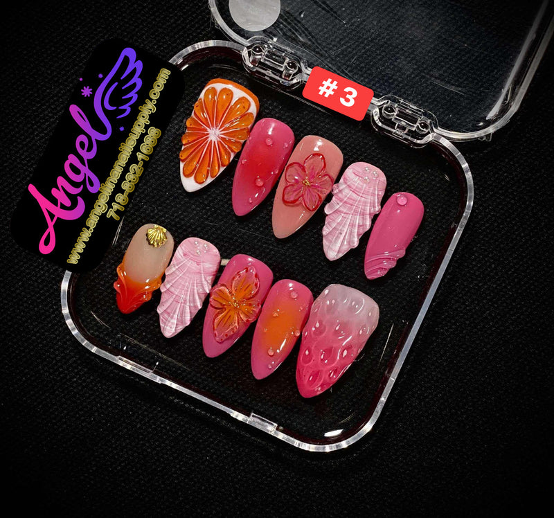 Angelina Handmade Custom Press-On | #001-#029