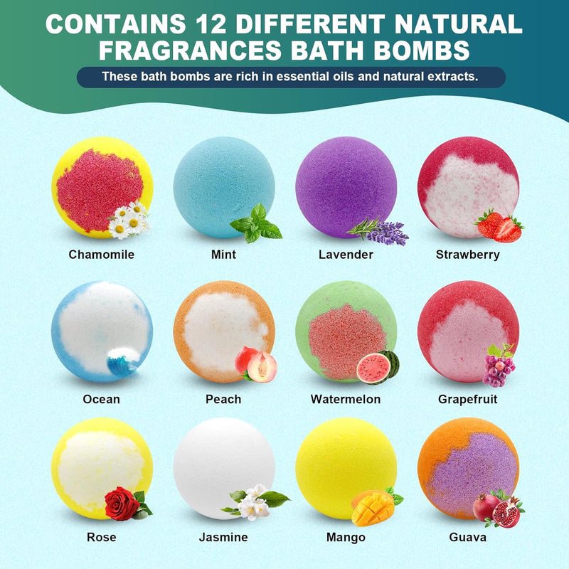 Bath Bombs Set 12 Fragrances