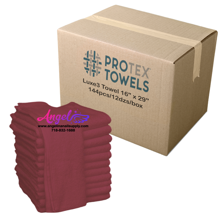 ProTex Luxe3 Towel 16" x 29" - Garnet Burgundy (Box of 144)