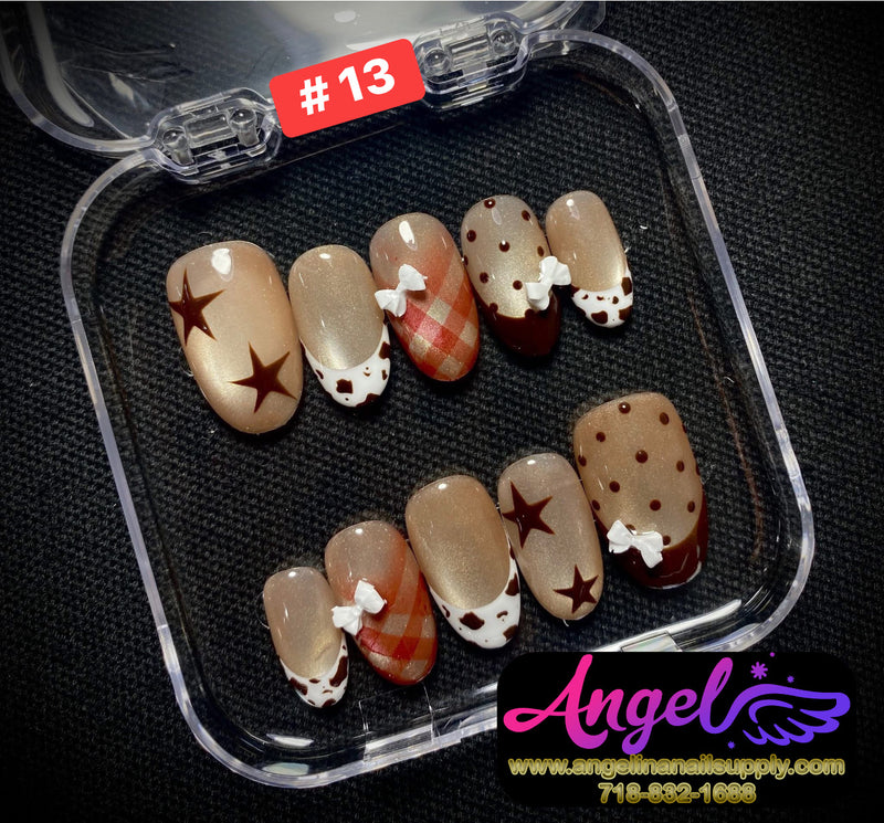 Angelina Handmade Custom Press-On | #001-#029