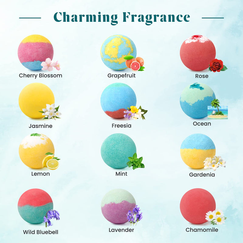 Bath Bombs Set 12 Fragrances
