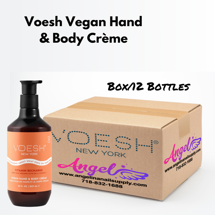 Voesh Vitamin Recharge Vegan Body & Hand Creme 28 Fl.Oz. (Box/12 Bottles)