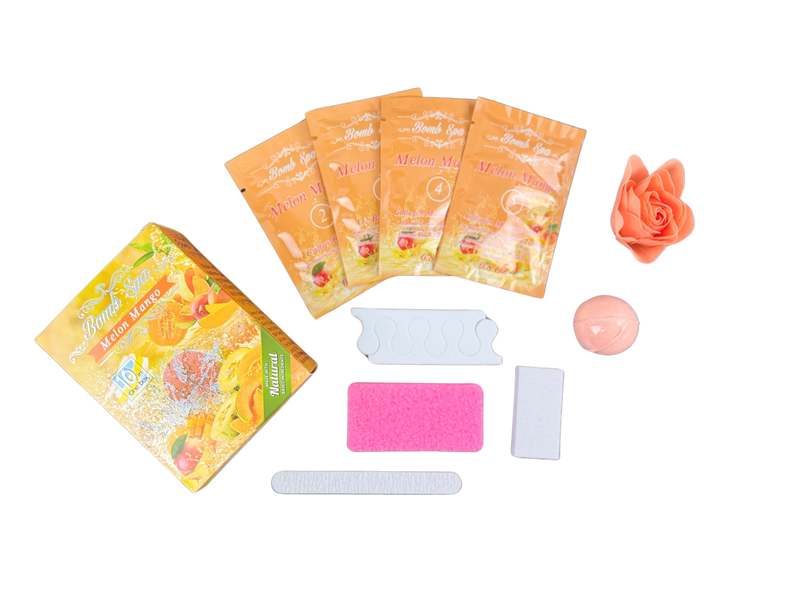 2E Organic Bomb Spa 10 in 1 - Melon Mango (box/80 kits) - Angelina Nail Supply NYC