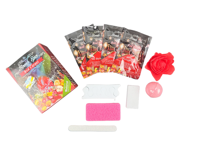 2E Organic Bomb Spa 10 in 1 - Red Carpet (box/80 kits) - Angelina Nail Supply NYC