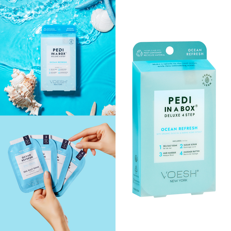 Voesh - Pedi in a Box 4 Steps Ocean Refresh (box/50pcs)