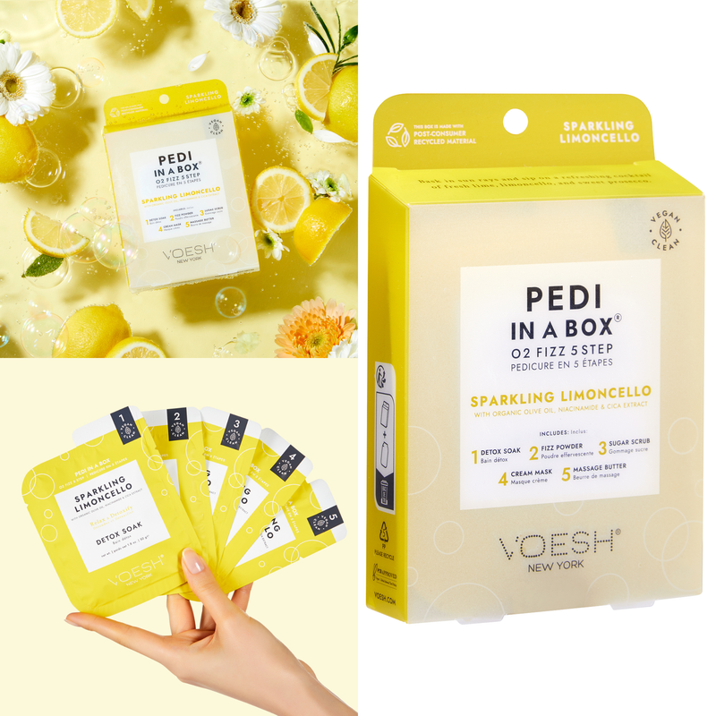 Voesh - Pedi in a Box O2 Fizz 5 Steps Sparkling Limoncello (box/50pcs)