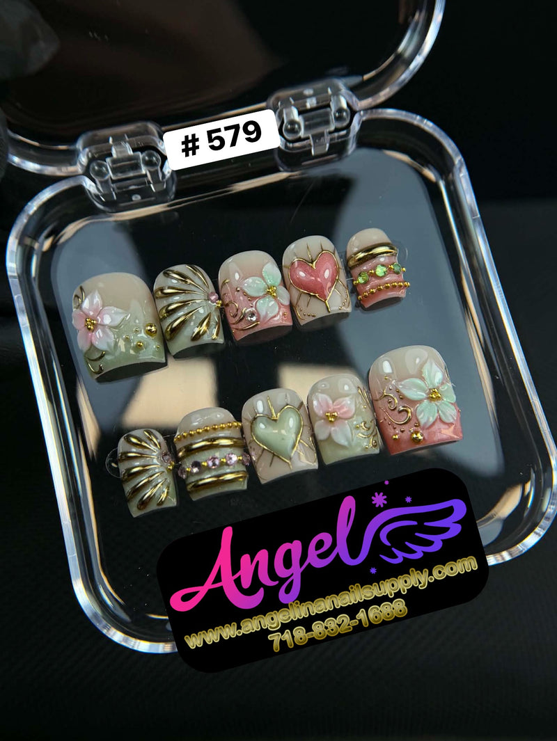 Angelina Handmade Custom Press-On | #579