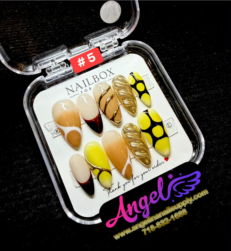 Angelina Handmade Custom Press-On | #001-#029