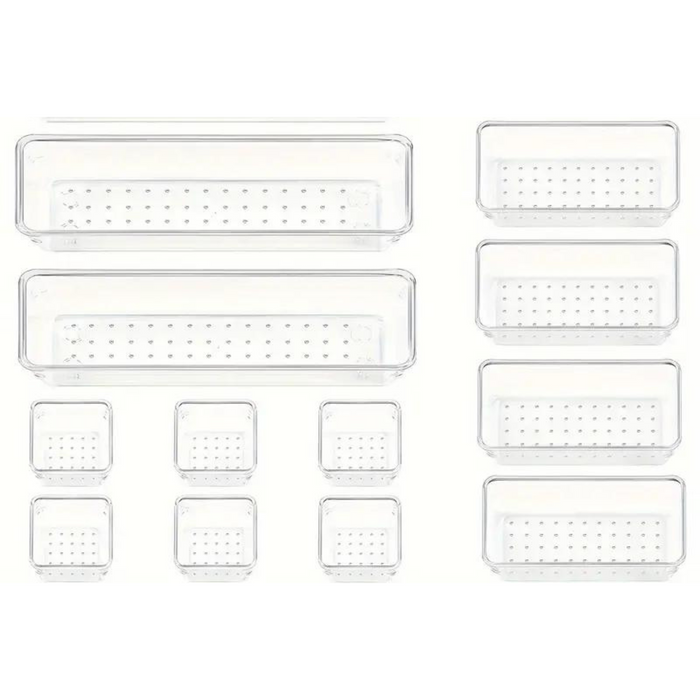 Clear Plastic Organizers Drawer With Non-Slip Pads