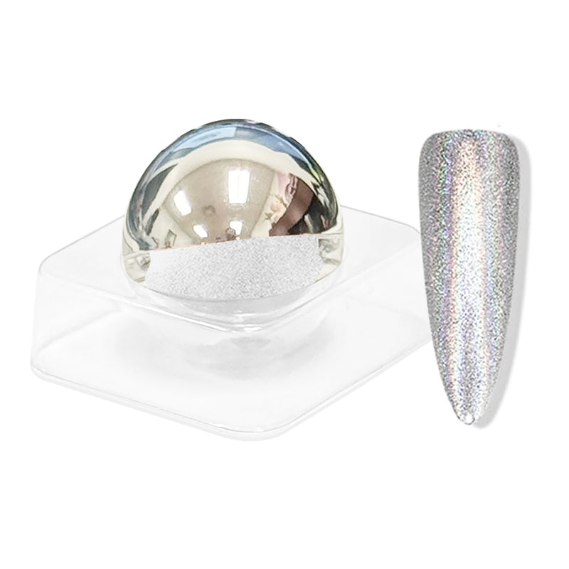 Aora Chrome Powder Metalic Hologram Silver