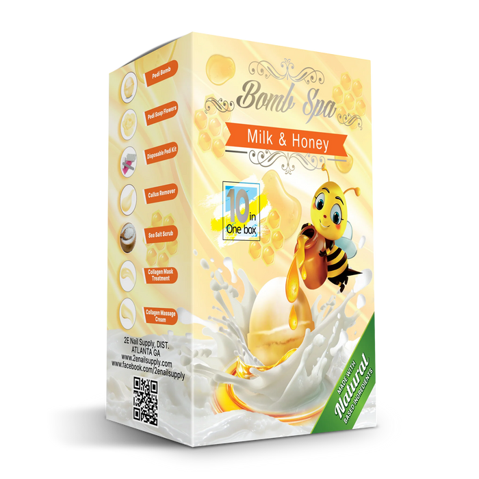 2E Organic Bomb Spa 10 in 1 - Milk & Honey (box/80 kits)