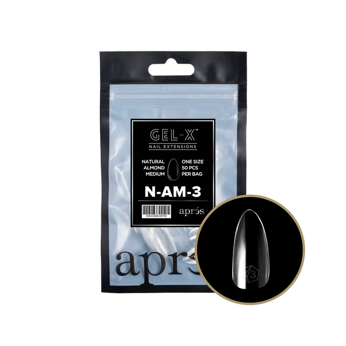 Aprés Refill Bags Natural Almond Medium (50pcs/pack)