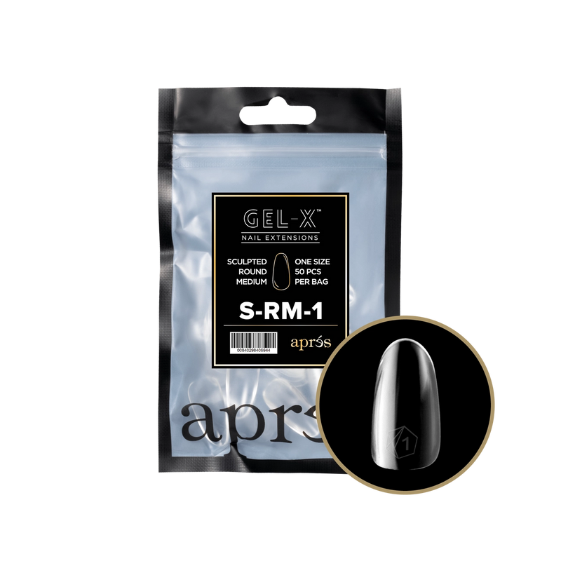 Aprés Gel-X® Sculpted Round Medium Refill Bag (50pcs/pack)