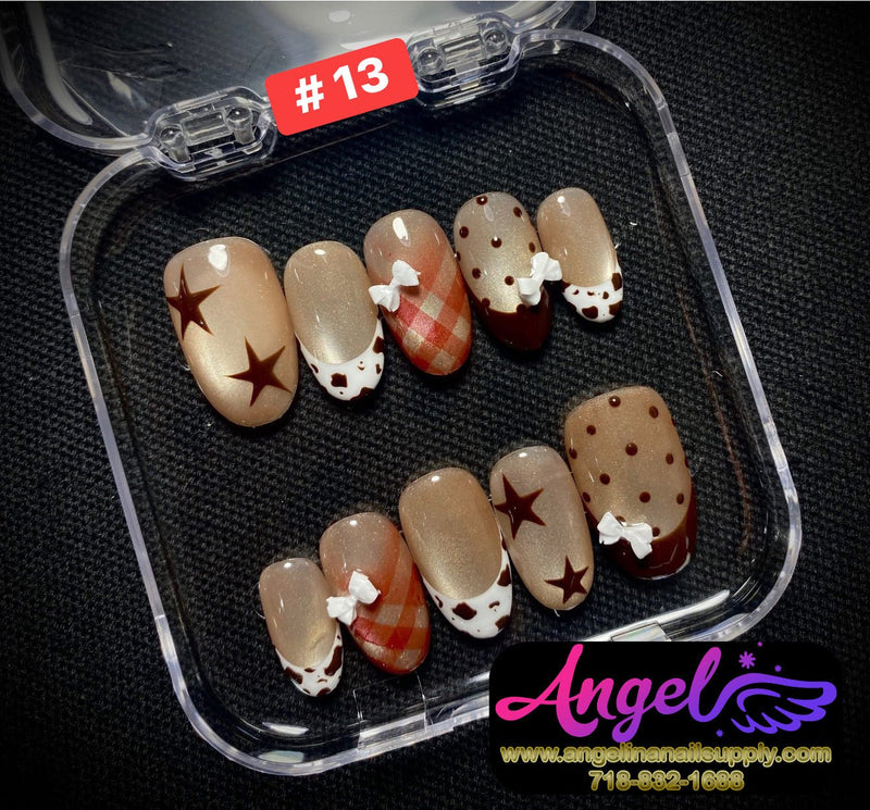 Angelina Handmade Custom Press-On | 001-029 - Angelina Nail Supply NYC
