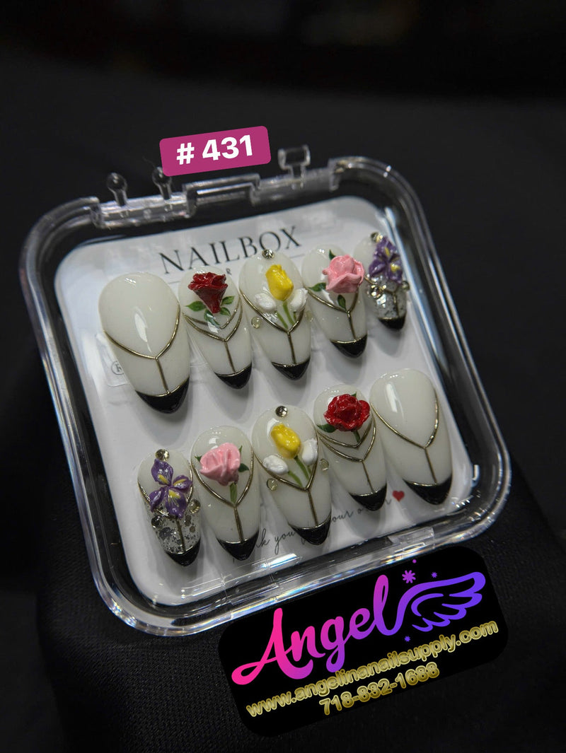 Angelina Handmade Custom Press-On | 420-449 - Angelina Nail Supply NYC