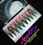 Angelina Handmade Custom Press-On | Long Nail Design 001-029 - Angelina Nail Supply NYC