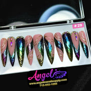 Angelina Handmade Custom Press-On | Long Nail Design 001-029 - Angelina Nail Supply NYC
