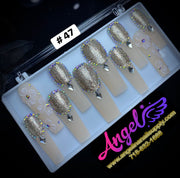 Angelina Handmade Custom Press-On | Long Nail Design 030-059 - Angelina Nail Supply NYC