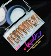 Angelina Handmade Custom Press-On | Long Nail Design 030-059 - Angelina Nail Supply NYC