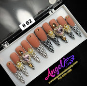 Angelina Handmade Custom Press-On | Long Nail Design 060-089 - Angelina Nail Supply NYC