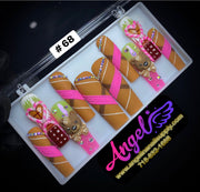 Angelina Handmade Custom Press-On | Long Nail Design 060-089 - Angelina Nail Supply NYC