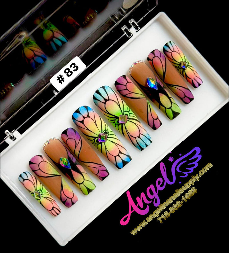 Angelina Handmade Custom Press-On | Long Nail Design 060-089 - Angelina Nail Supply NYC