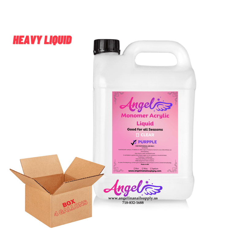 Angelina Liquid Acrylic Monomer - New Purple v.2 (Box / 4 Gallons) - Angelina Nail Supply NYC