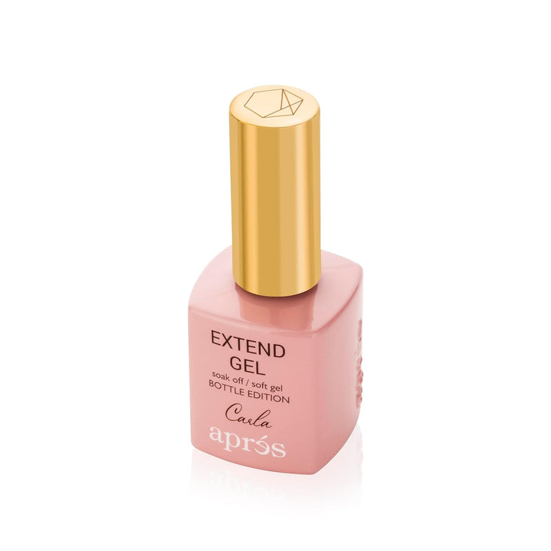 Apres Color Extend Gel Bottle, Gel-X Tips Adhesive, Soak Off UV Soft Gel Builder, Nude Colors (Carla, 15 ml) - Angelina Nail Supply NYC