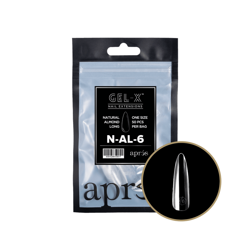 Aprés Gel-X® Natural Almond Long Refill Bag (50pcs/pack) - Angelina Nail Supply NYC