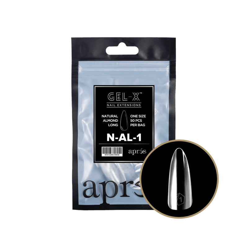 Aprés Gel-X® Natural Almond Long Refill Bag (50pcs/pack) - Angelina Nail Supply NYC