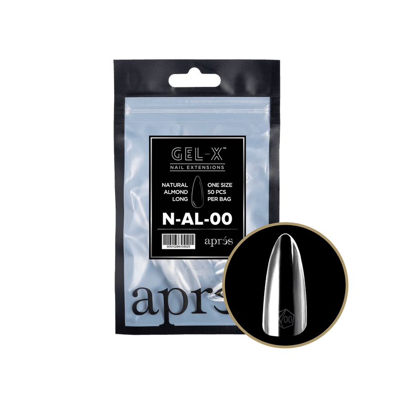 Aprés Gel-X® Natural Almond Long Refill Bag (50pcs/pack) - Angelina Nail Supply NYC