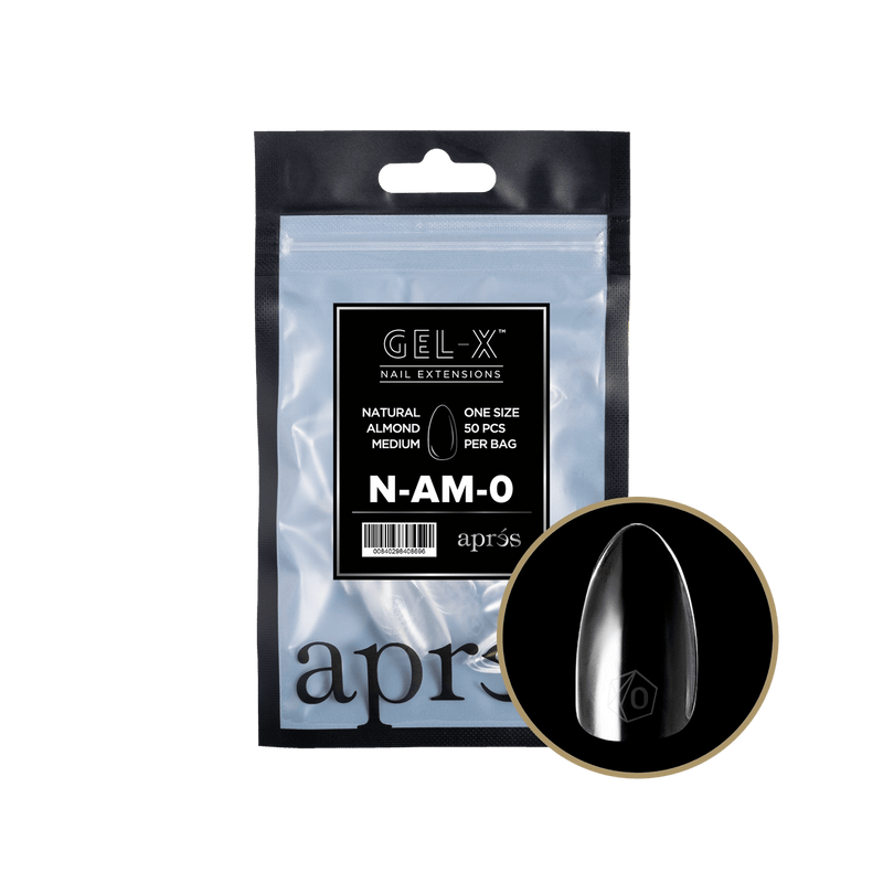 Aprés Gel-X® Natural Almond Medium Refill Bag (50pcs/pack) - Angelina Nail Supply NYC