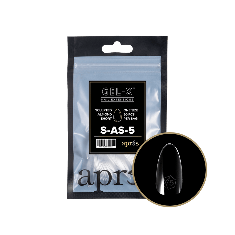 Aprés Gel-X® Sculpted Almond Short Refill Bag (50pcs/pack) - Angelina Nail Supply NYC