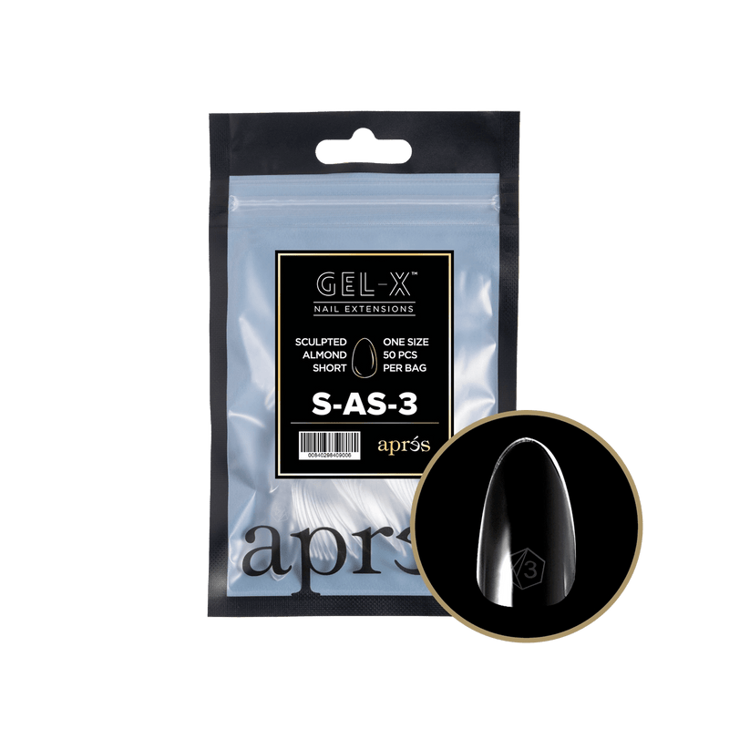 Aprés Gel-X® Sculpted Almond Short Refill Bag (50pcs/pack) - Angelina Nail Supply NYC