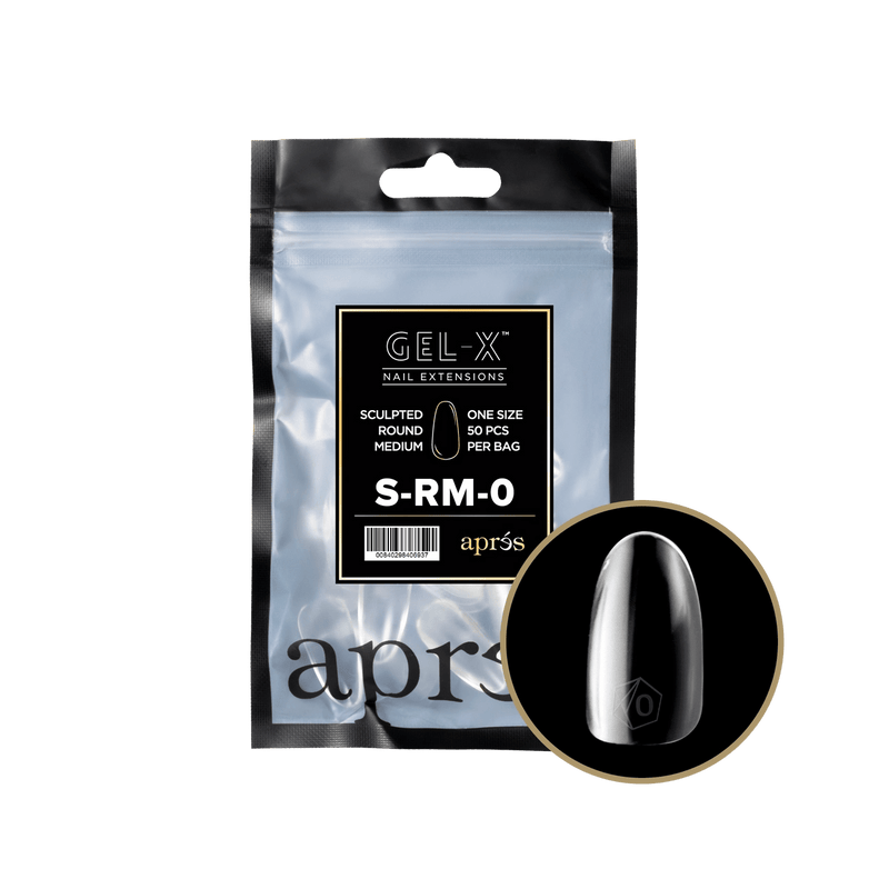 Aprés Gel-X® Sculpted Round Medium Refill Bag (50pcs/pack) - Angelina Nail Supply NYC