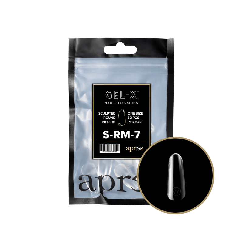 Aprés Gel-X® Sculpted Round Medium Refill Bag (50pcs/pack) - Angelina Nail Supply NYC