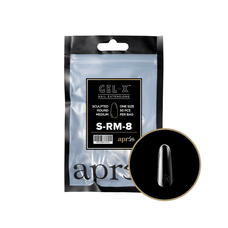 Aprés Gel-X® Sculpted Round Medium Refill Bag (50pcs/pack) - Angelina Nail Supply NYC
