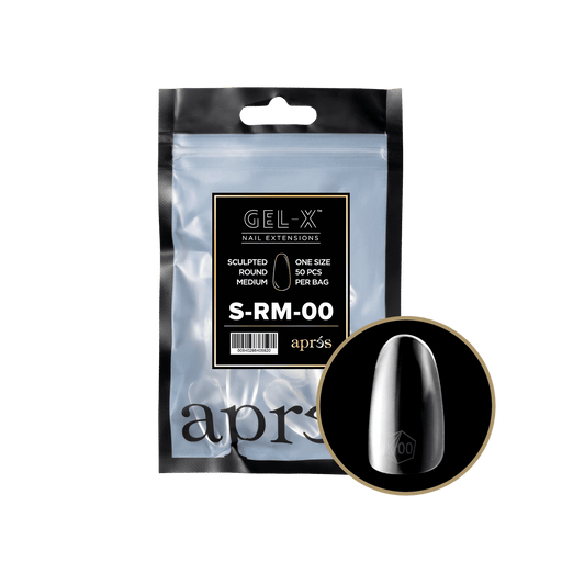 Aprés Gel-X® Sculpted Round Medium Refill Bag (50pcs/pack) - Angelina Nail Supply NYC