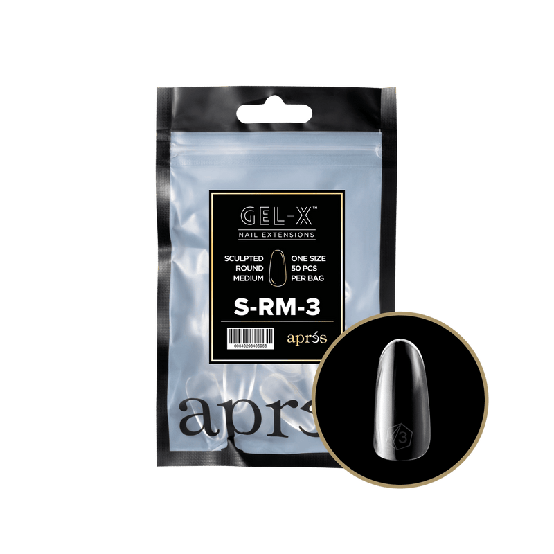 Aprés Gel-X® Sculpted Round Medium Refill Bag (50pcs/pack) - Angelina Nail Supply NYC