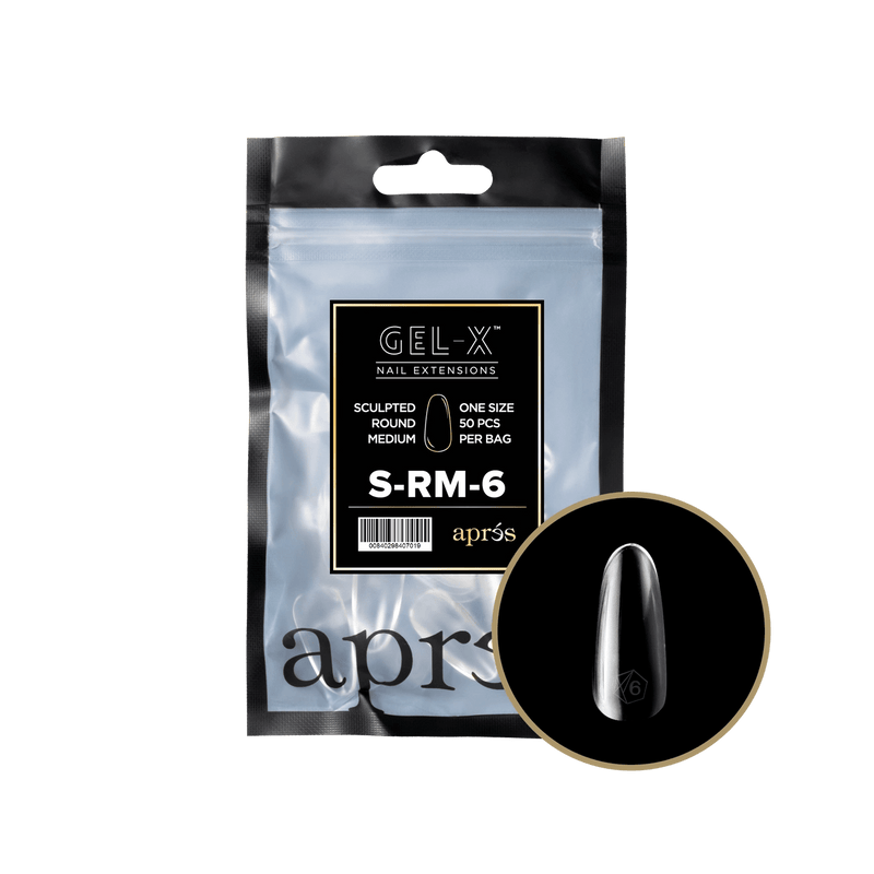 Aprés Gel-X® Sculpted Round Medium Refill Bag (50pcs/pack) - Angelina Nail Supply NYC