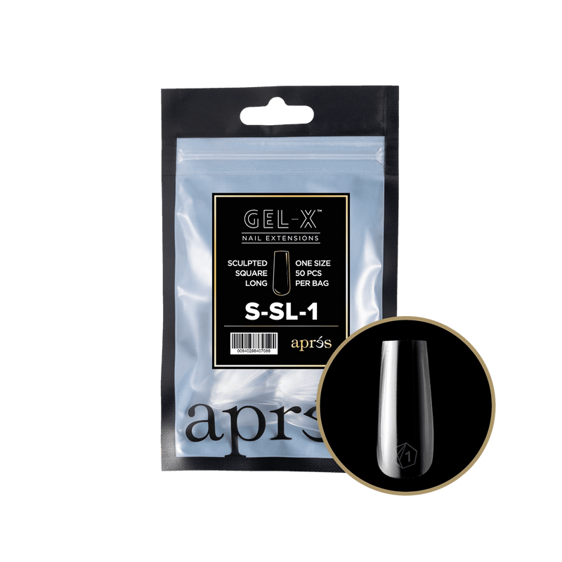 Aprés Gel-X® Sculpted Square Long Refill Bag (50pcs/pack) - Angelina Nail Supply NYC