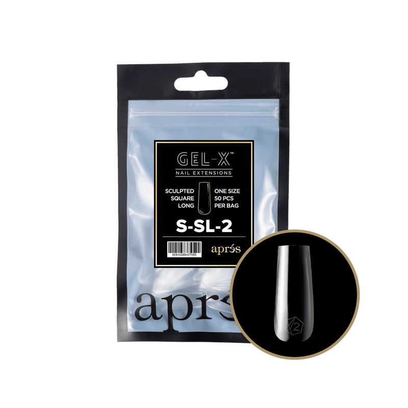 Aprés Gel-X® Sculpted Square Long Refill Bag (50pcs/pack) - Angelina Nail Supply NYC