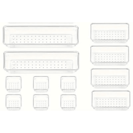 Clear Plastic Organizers Drawer With Non-Slip Pads - Angelina Nail Supply NYC