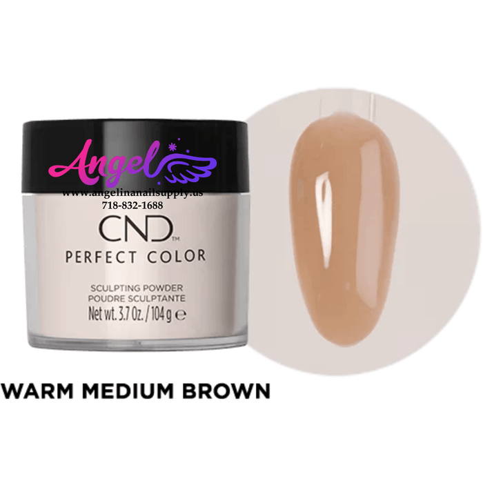 CND - Perfect Color Powder - Warm Medium Brown 3.7 oz - Angelina Nail Supply NYC
