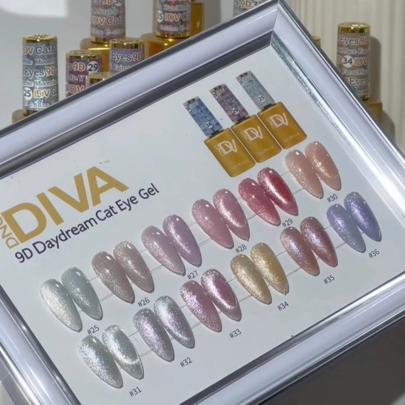 Diva 9D Cat Eyes Collection All Set 36 colors 1 - 36 GEL ONLY - Angelina Nail Supply NYC