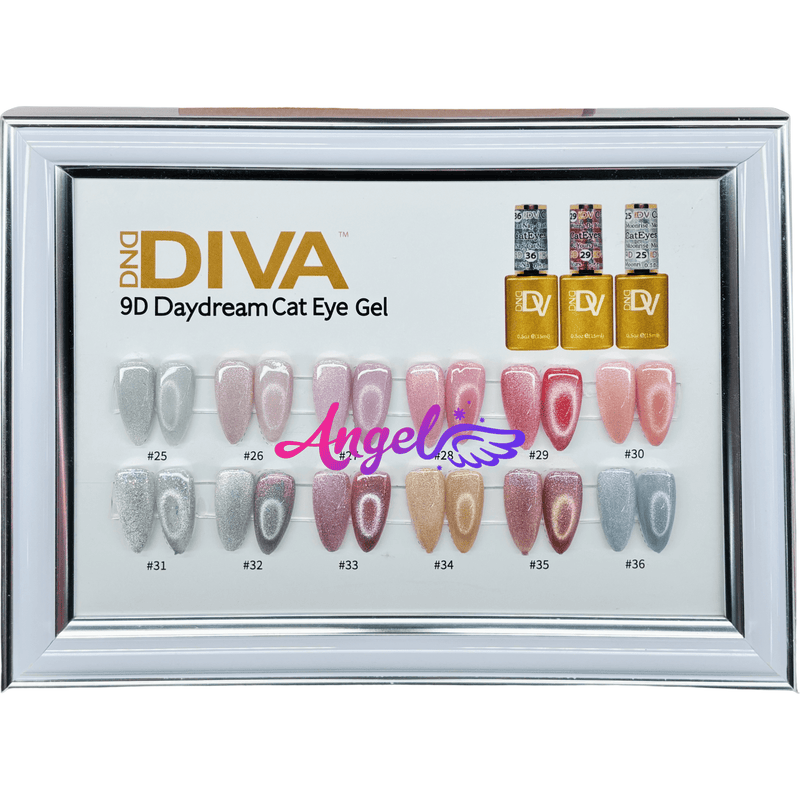 Diva 9D Cat Eyes Collection Daydream Set 12 colors 25 - 36 GEL ONLY - Angelina Nail Supply NYC