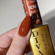DIVA Duo DV251 Chocolate Red - Angelina Nail Supply NYC