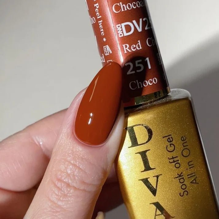 DIVA Duo DV251 Chocolate Red - Angelina Nail Supply NYC