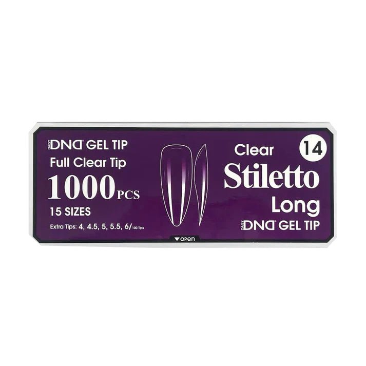 DND Clear Gel Tips - Pro Box (1000pcs) - Angelina Nail Supply NYC